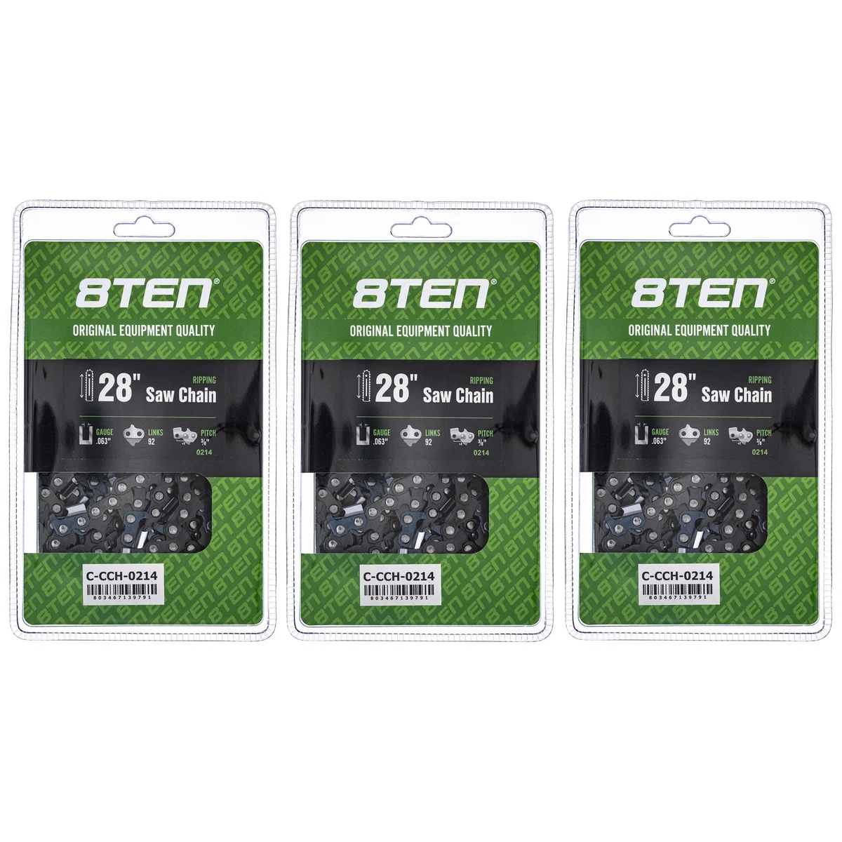 Chainsaw Chain 28 Inch .063 3/8 92DL For Stihl 72EXL092G 73EXL092G 72LPX092G H5092 36RS92 | 3-PACK