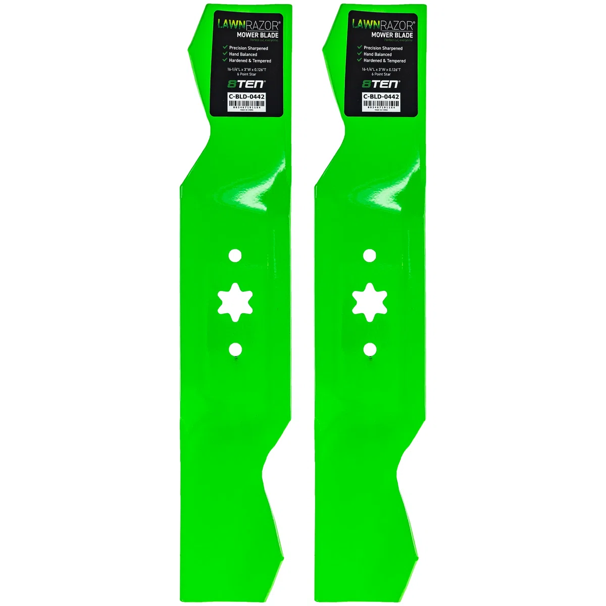 LawnRAZOR Notched High Lift Blade For MTD Ranch King Yard-Machines 942-0542 742-0542 | 2-PACK