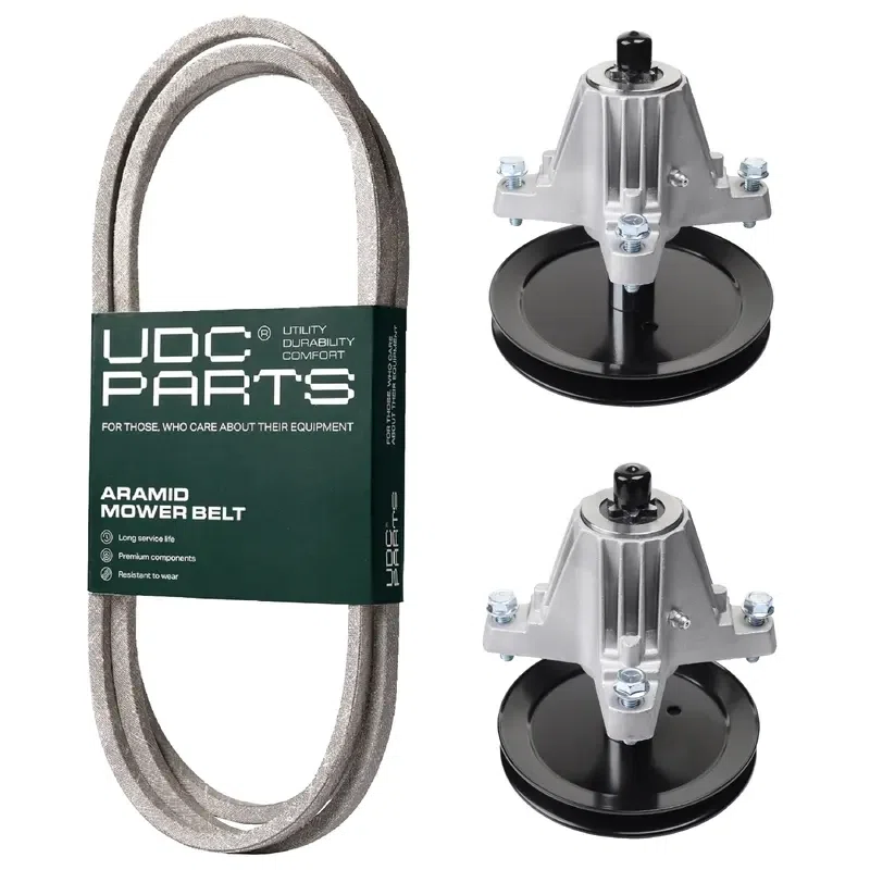 UDC Parts Mower Kit / Belt 754-04060 + Spindle 618-06989 + Spindle 918-06991 / Fits Troy-Bilt TB46 Hydro
