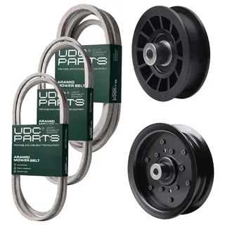 UDC Parts Mower Kit / Belt 130969 + Belt 140218 + Belt 197242 + Pulley 532196106 + Pulley 532194327 / Fits Poulan Pro PBGT22H48