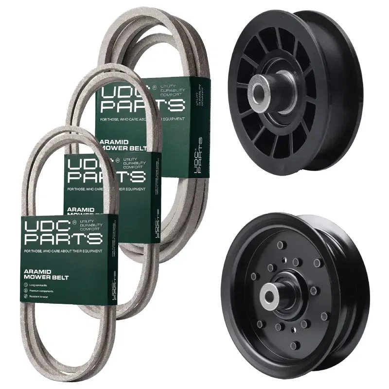 UDC Parts Mower Kit / Belt 130969 + Belt 140218 + Belt 197242 + Pulley 532196106 + Pulley 532194327 / Fits Statesman SOGT22H48