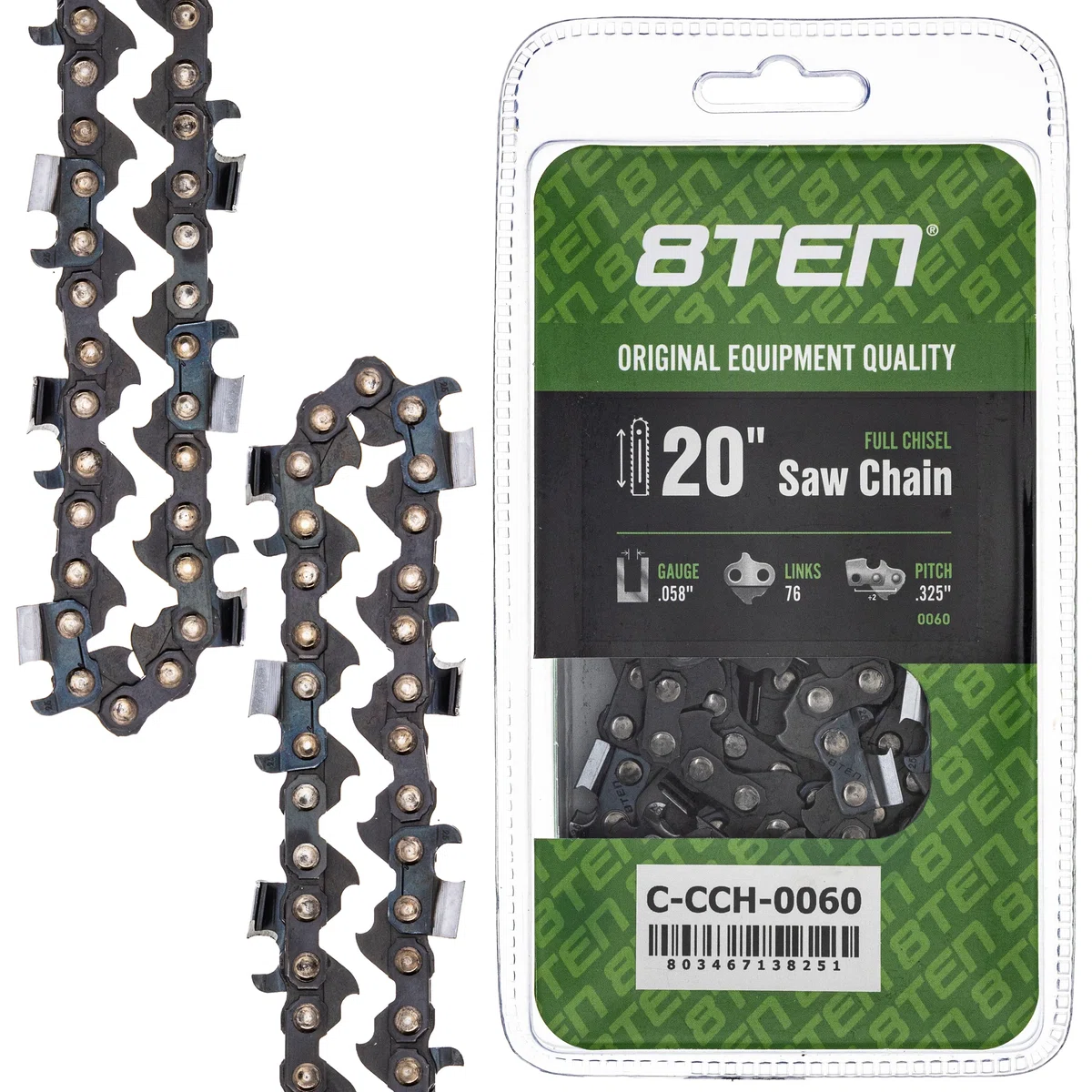 Chainsaw Chain 20 Inch .058 .325 76DL For Blue Max Stihl 21LPX076G 36880050076 25RM376E