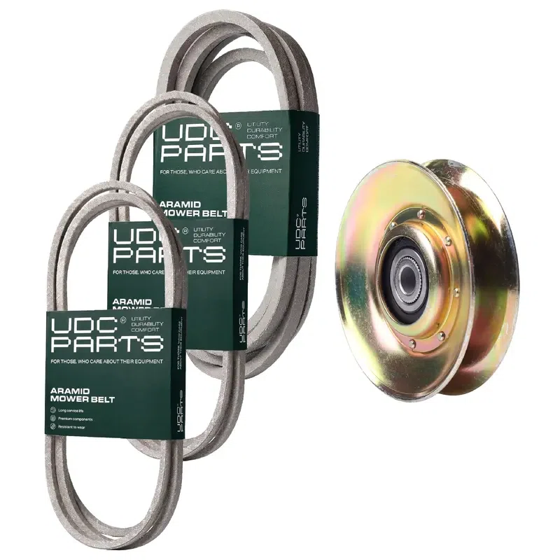 UDC Parts Mower Kit / Belt 130969 + Belt 140294 + Belt 197242 + Pulley 127783 / Fits Husqvarna YTH1848 XP