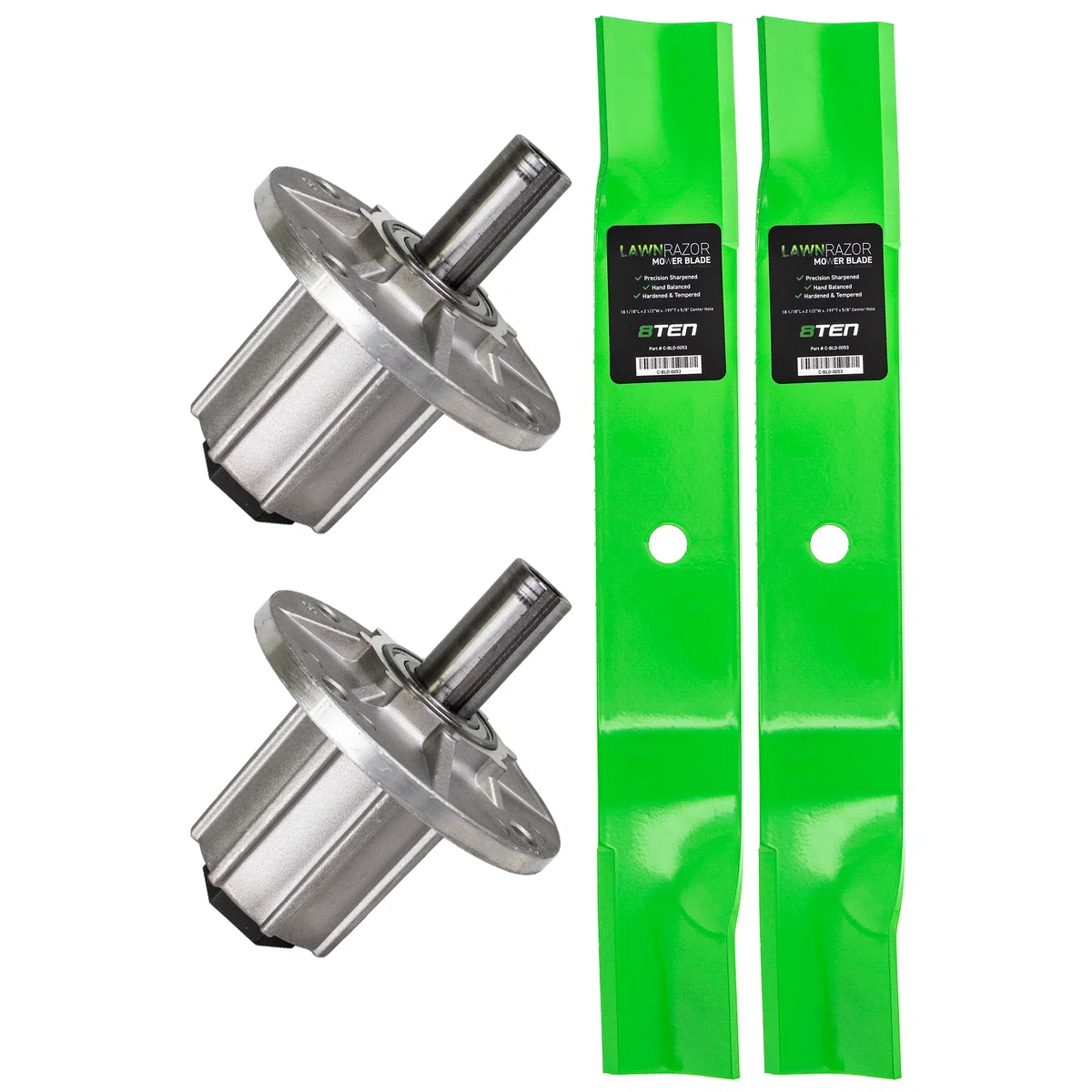 Deck Spindle Rolled High Lift Blade Kit For Schiller MK1001892