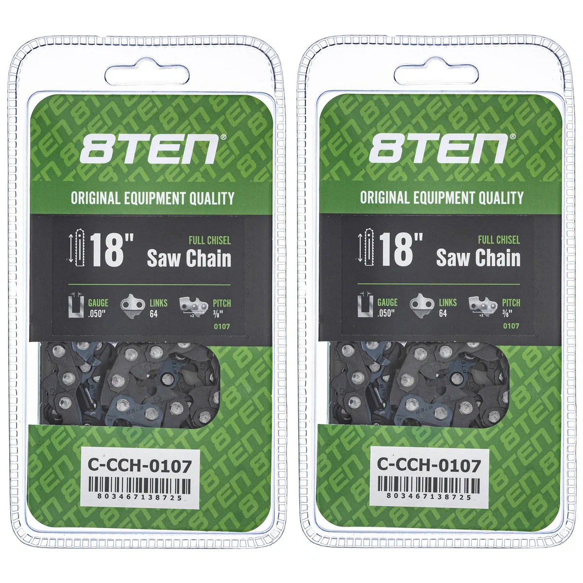 Chainsaw Chain 18 Inch .050 3/8 64DL For Makita Tanaka Skil 72LPX064G 72LPX64CQ H4664 33RS364E | 2-PACK