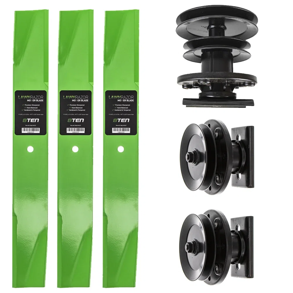 Double Pulley Spindle Blade Kit For Roper AYP Wizard MK1002260