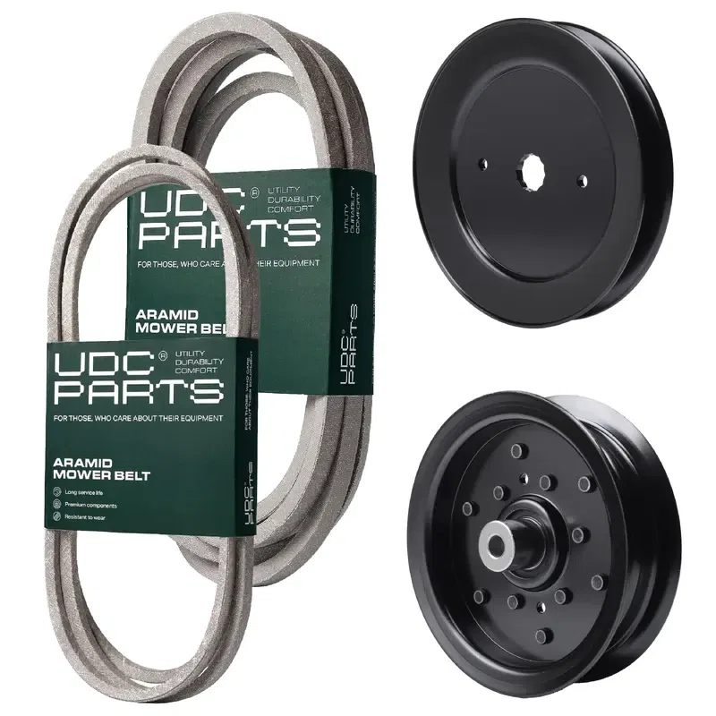 UDC Parts Mower Kit / Belt 140218 + Belt 196103 + Pulley 129861 + Pulley 532196106 / Fits Poulan Pro PB22H54YT PB24TH54YT PBGT22H54 PBGT26H54