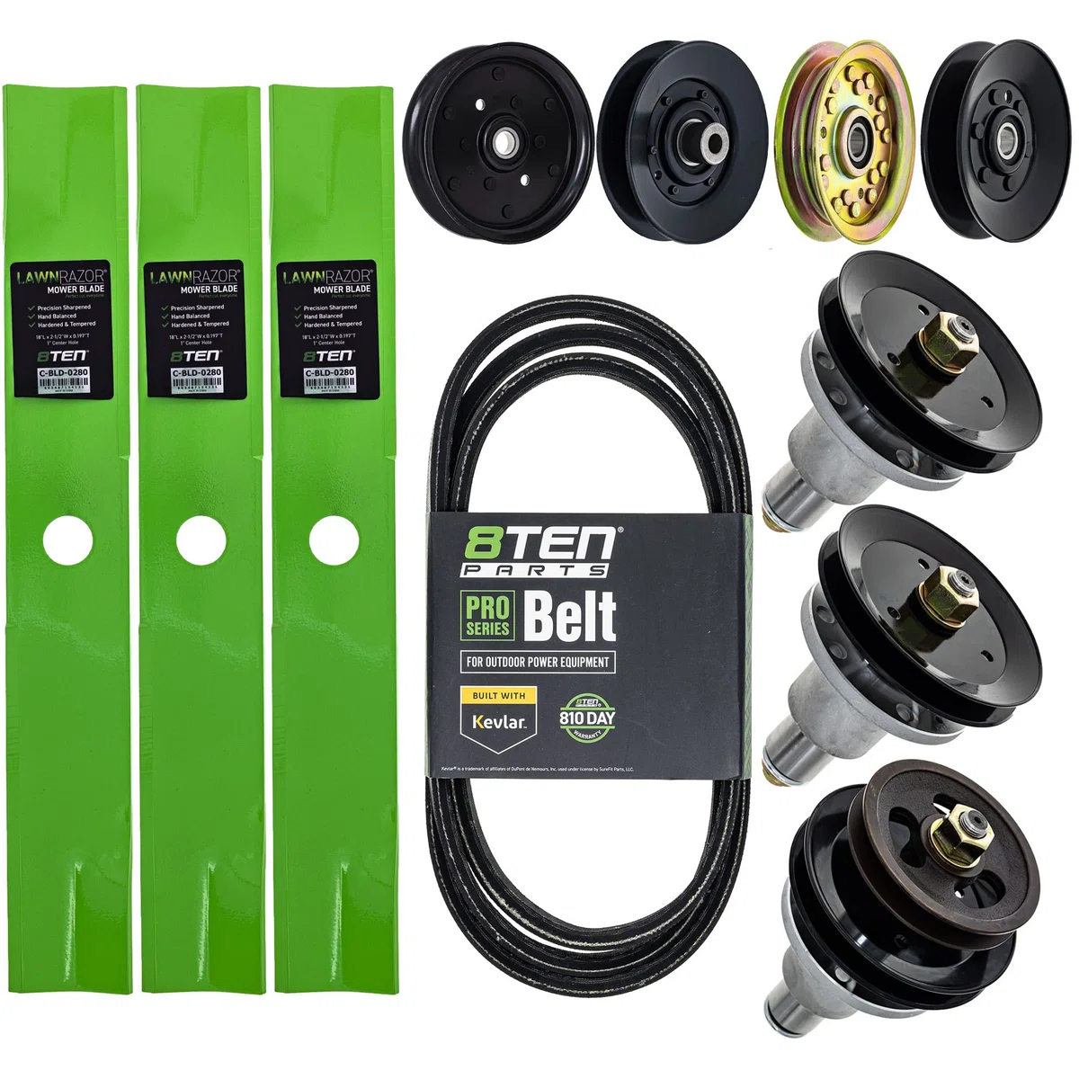 Blade Spindle Belt Idler Kit for Exmark Turf Tracer FMD524 103-9076 52-Inch