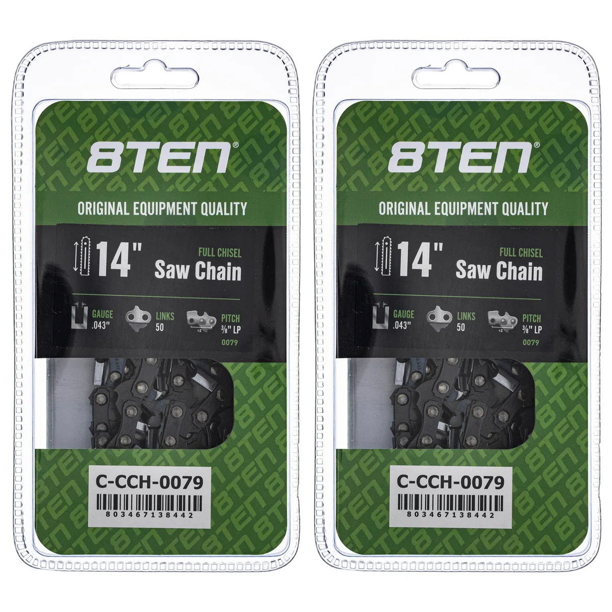 Chainsaw Chain 14 Inch .043 3/8 LP 50DL For Stihl Homelite 90PX050G R50 61PMM350E H3850 36100050050 | 2-PACK