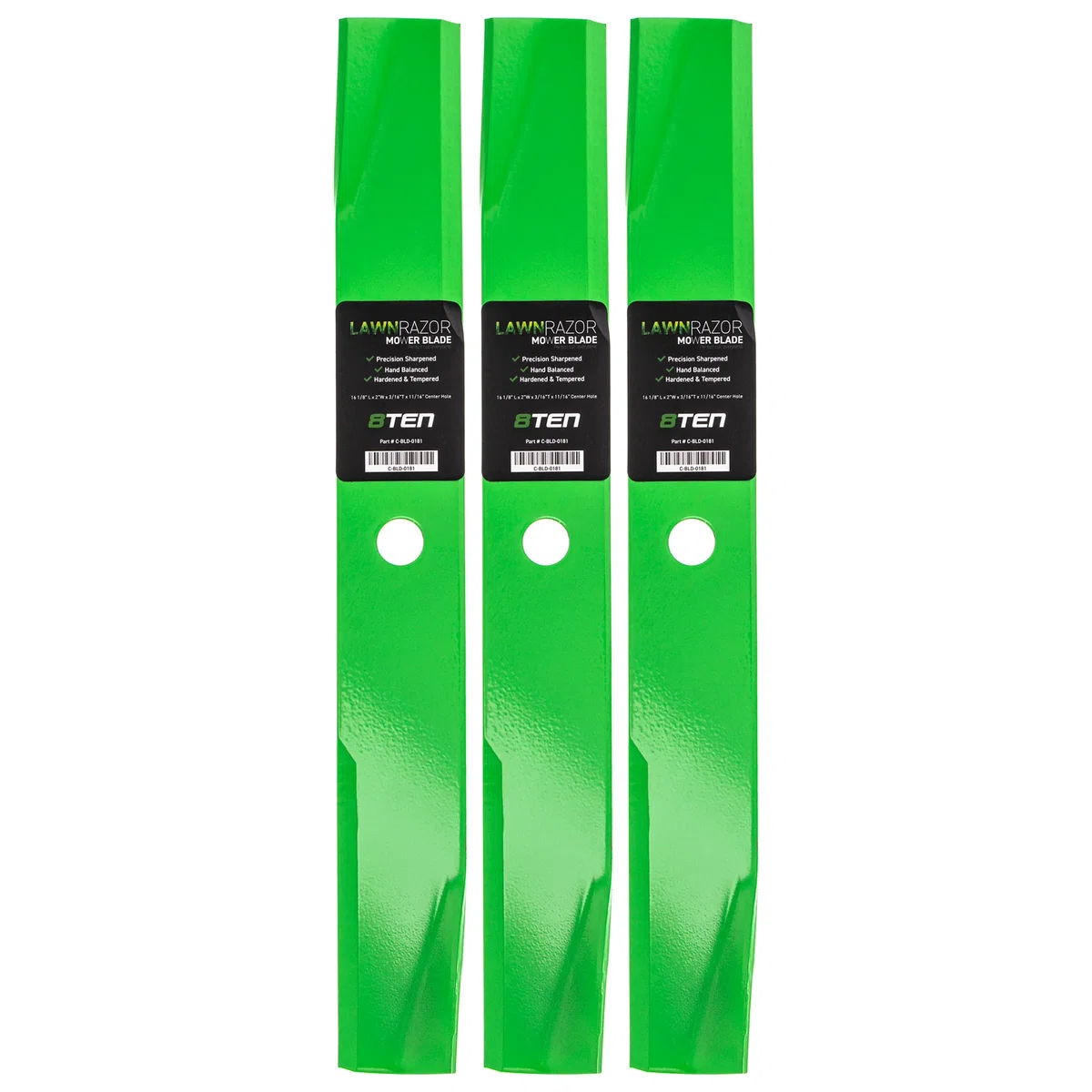 LawnRAZOR High Lift Blade For John Deere Sabre M41967 AM31100 M124343 | 3-PACK
