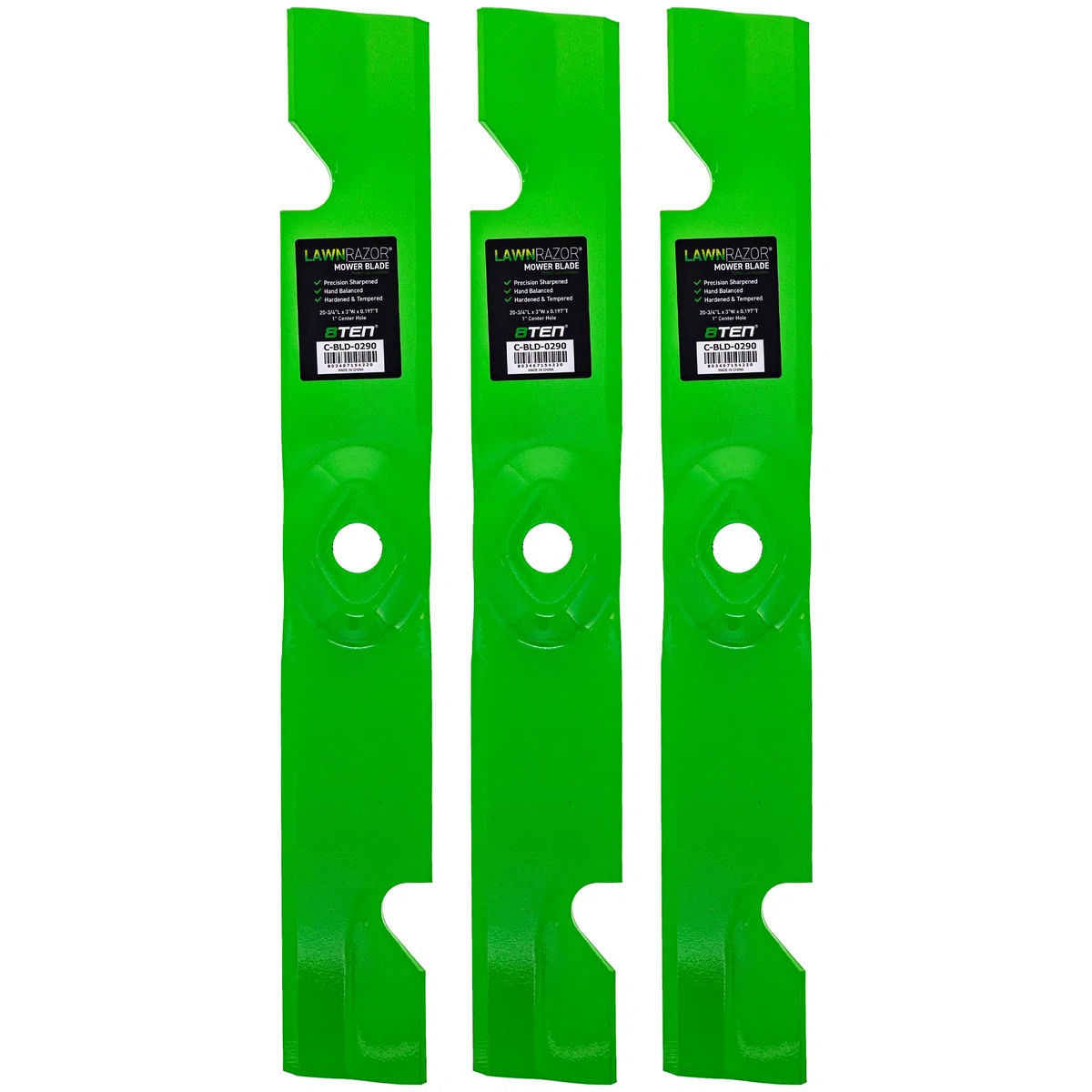 LawnRAZOR Notched High Lift Blade For Exmark 103-8244 109-6463-S 103-8244-S 109-6463 103-8432-S | 3-PACK