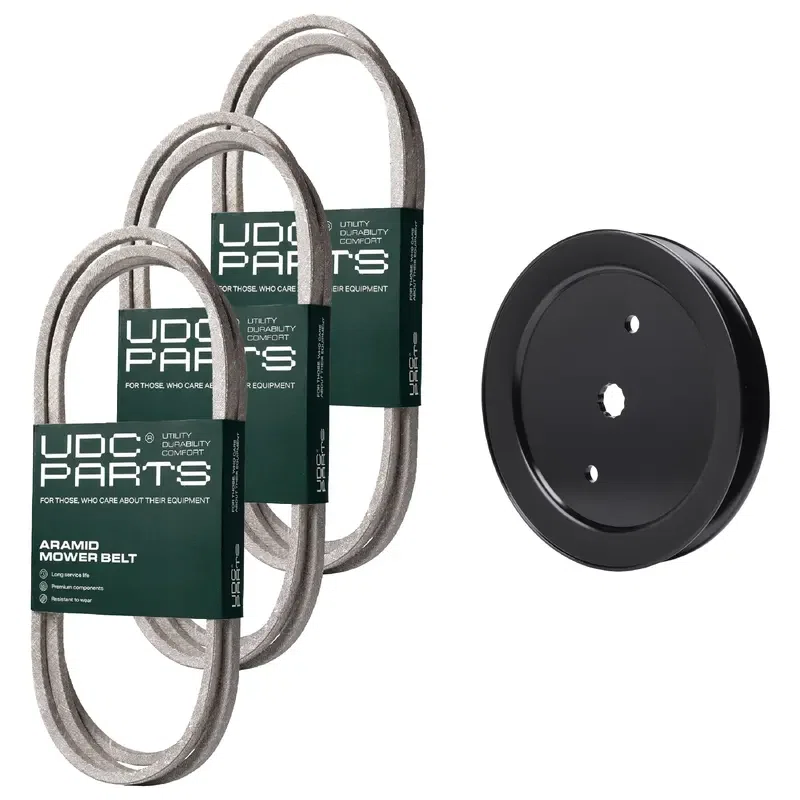 UDC Parts Mower Kit / Belt 130969 + Belt 194346 + Belt 197253 + Pulley 195945 / Fits Jonsered LT2216A2