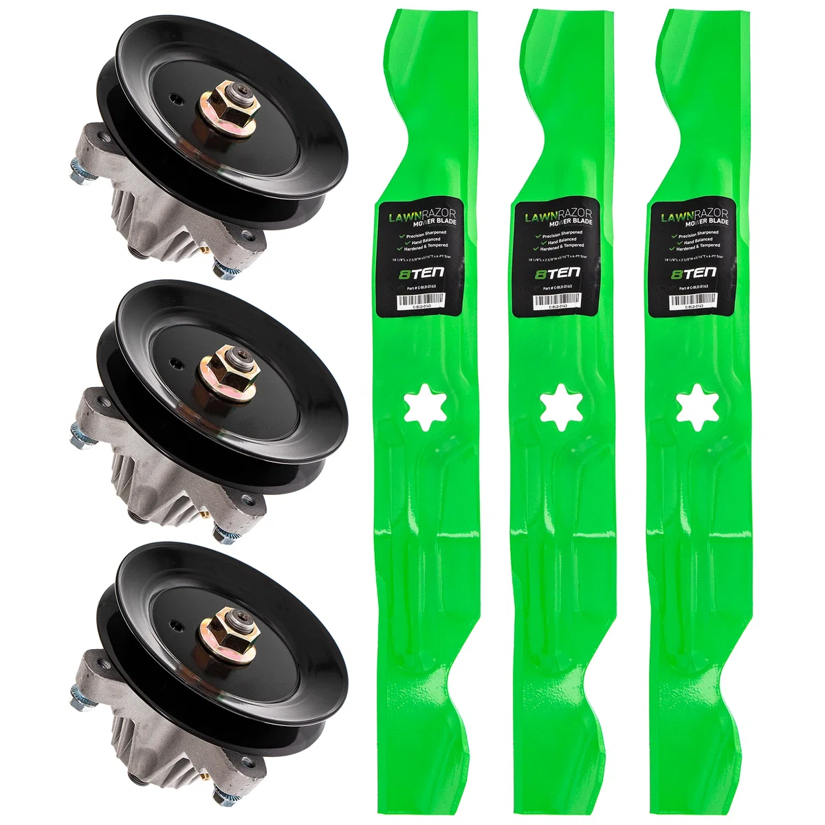 Deck Spindle & Mower Blade Kit For Cub Cadet Troy-Bilt Craftsman MK1002288