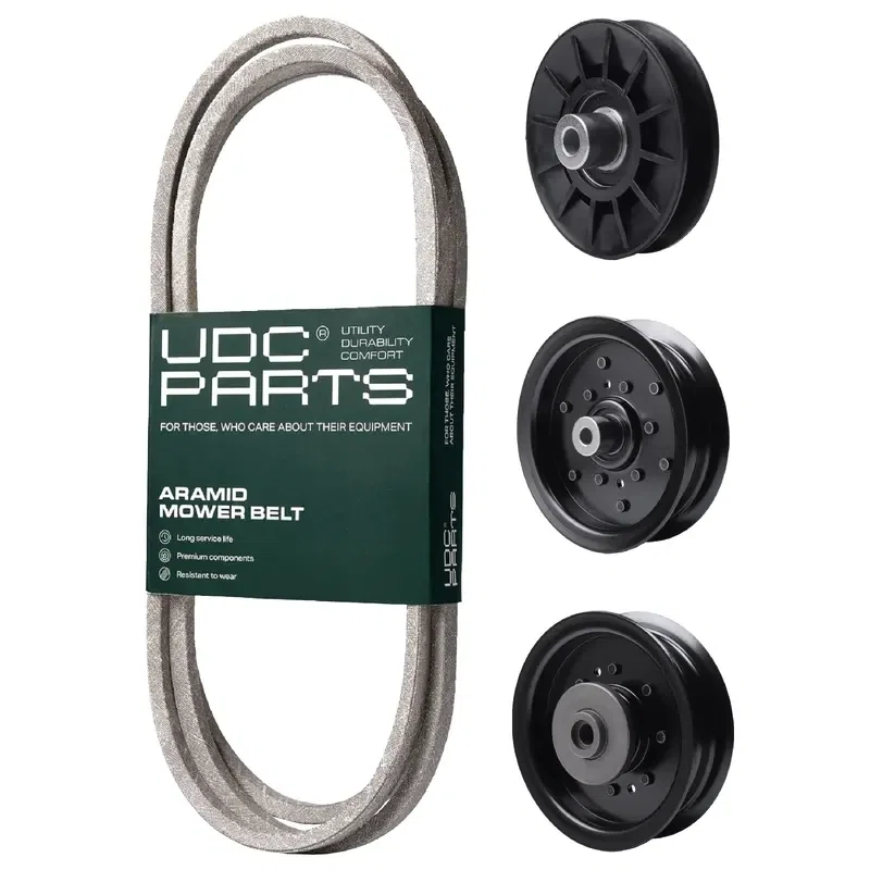 UDC Parts Mower Kit / Belt 130969 + Pulley 532194326 + Pulley 532196104 + Pulley 532196106 / Fits Jonsered LT2323A2 YT48