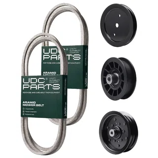 UDC Parts Mower Kit / Belt 130969 + Belt 138255 + Pulley 195945 + Pulley 532196106 + Pulley 532194327 / Fits Jonsered LT2217A