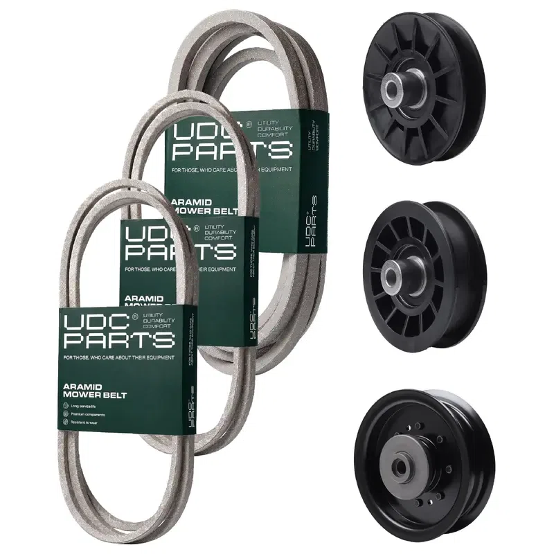 UDC Parts Mower Kit / Belt 138255 + Belt 194346 + Belt 539117245 + Pulley 532194326 + Pulley 532194327 + Pulley 532196104 / Fits Husqvarna LT1597