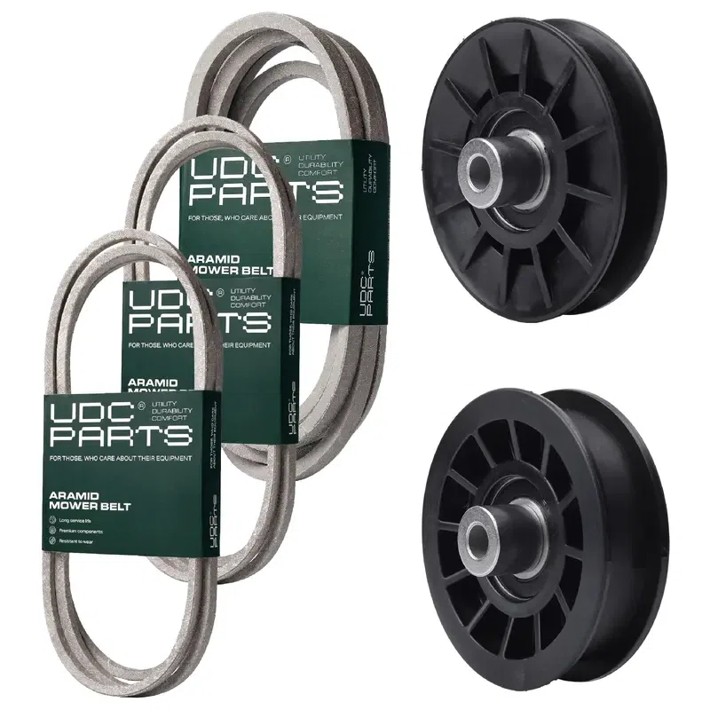 UDC Parts Mower Kit / Belt 130969 + Belt 140218 + Belt 196103 + Pulley 532194326 + Pulley 532194327 / Fits Statesman SOGT26H54