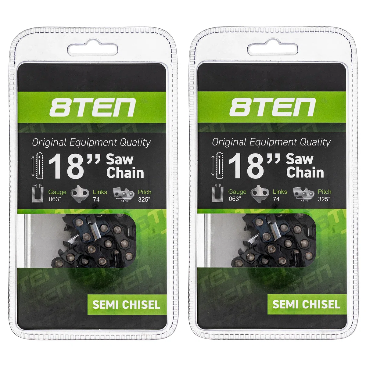Chainsaw Chain 18 Inch .063 .325 74DL For Stihl Solo Homelite 591104274 501841774 H2874 36390050074 | 2-PACK