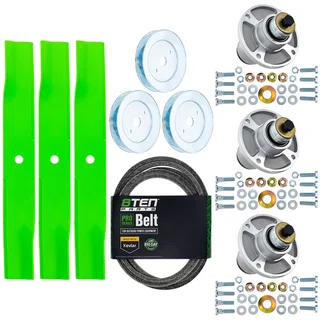 Blade Spindle Belt Kit for Hustler Raptor XL XD 54-Inch Deck 797696 607418