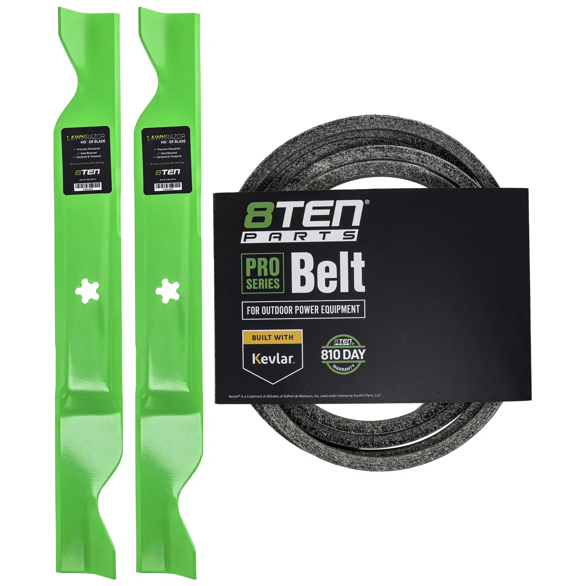 Mower Blades & Deck Belt Kit For Husqvarna Poulan Pro Jonsered MK1007779