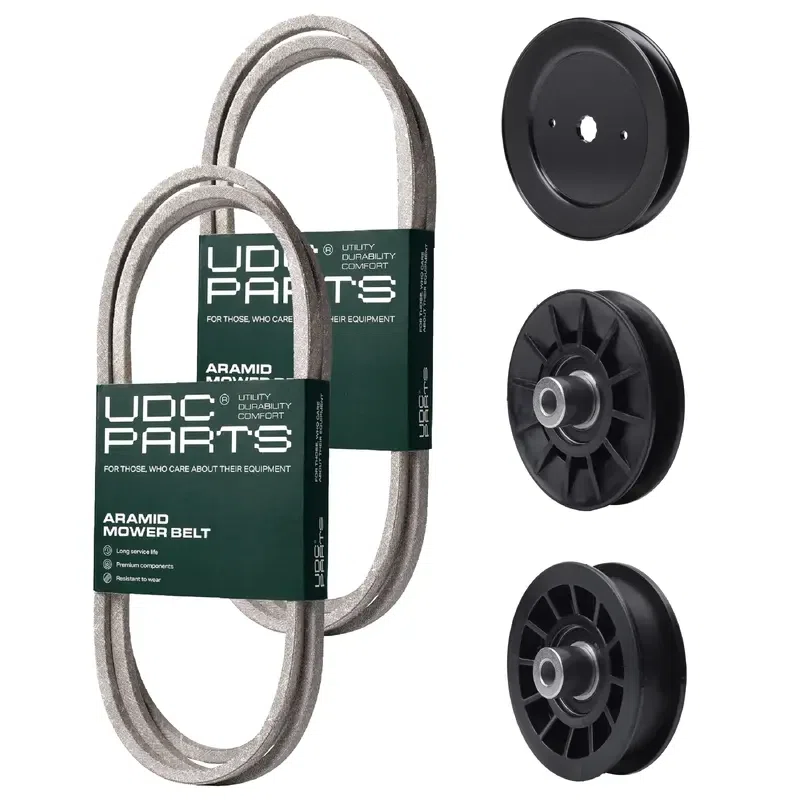 UDC Parts Mower Kit / Belt 138255 + Belt 197253 + Pulley 129861 + Pulley 532194326 + Pulley 532194327 / Fits Husqvarna LT126