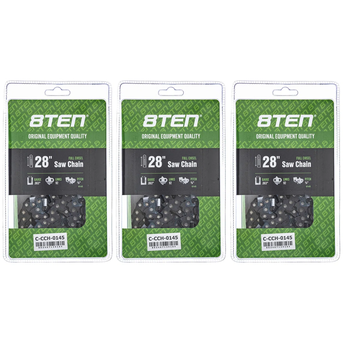 Chainsaw Chain 28 Inch .063 3/8 92DL For Stihl 72EXL092G 73EXL092G 72LPX092G H5092 36RS92 | 3-PACK