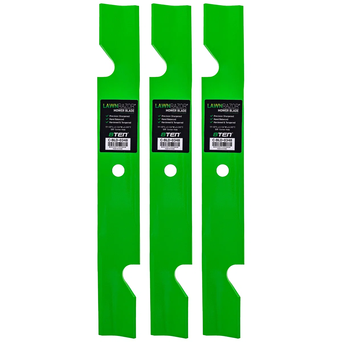 LawnRAZOR Notched High Lift Blade For Toro 117-1156-03 | 3-PACK