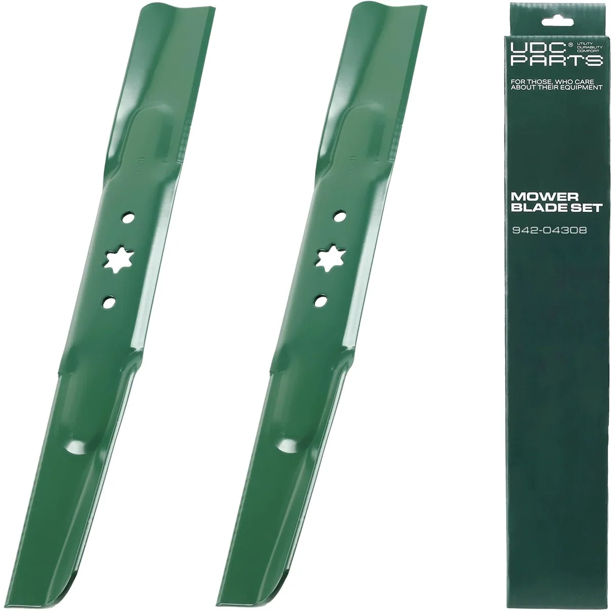942-04308 Lawn Mower Blades 6 Point Star Replacement for Cub Cadet 42 inch 942-04308A 942-04308-X Craftsman T110 942-04312 XT1 LT42 LTX1040 Troy Bilt Pony Bronco / High Lift Mulching 2 Pack