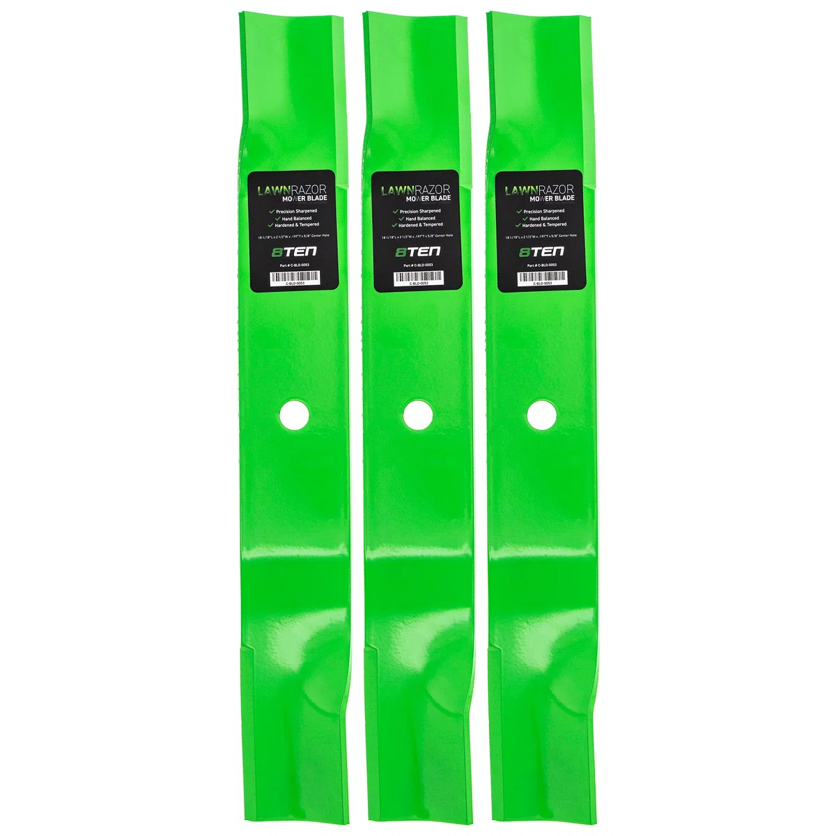 LawnRAZOR High Lift Mower Blade 810-CBL2275D For Bobcat WM132022 112111-02 32022A 2722543-02 | 3-PACK