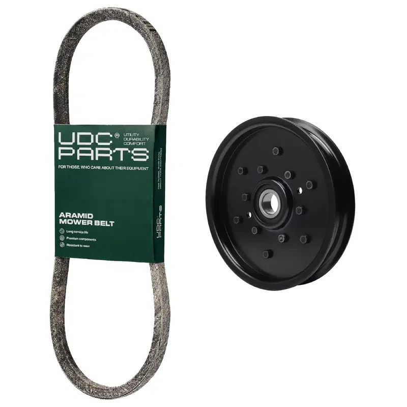 UDC Parts Mower Kit / Belt M154157 + Pulley AM106627 / Fits John Deere Z425 EZTrak 48" Deck Z425 EZTrak 54" Deck Z445 EZTrak 48" Deck Z445 EZTrak 54" Deck Z445 EZTrak 54" High C Deck Z465 EZTrak 62"