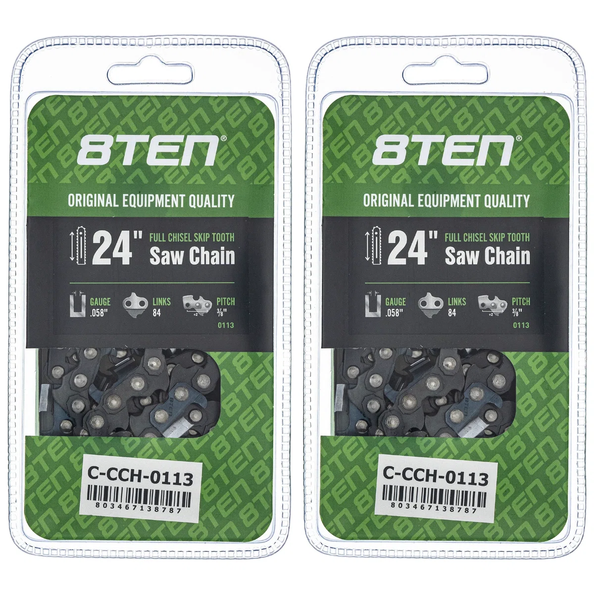 Chainsaw Chain 24 Inch .058 3/8 84DL For Dolmar Makita Husqvarna 501842884 73JGX084G 581626984 | 2-PACK