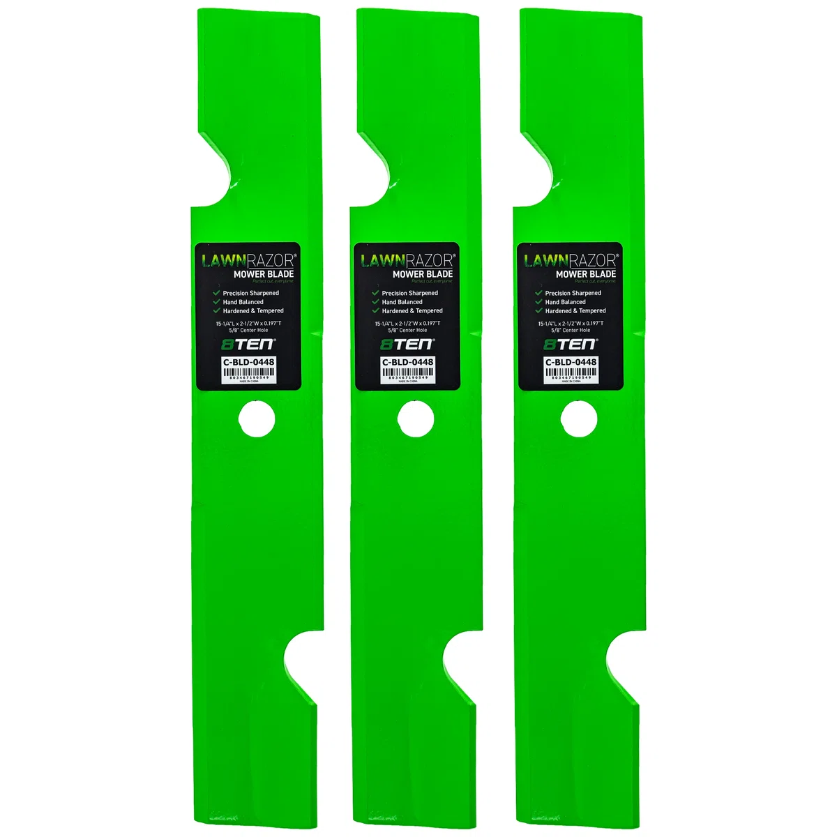 LawnRAZOR Notched High Lift Blade For Exmark 1-653101 103-2529-S 103-2529 | 3-PACK
