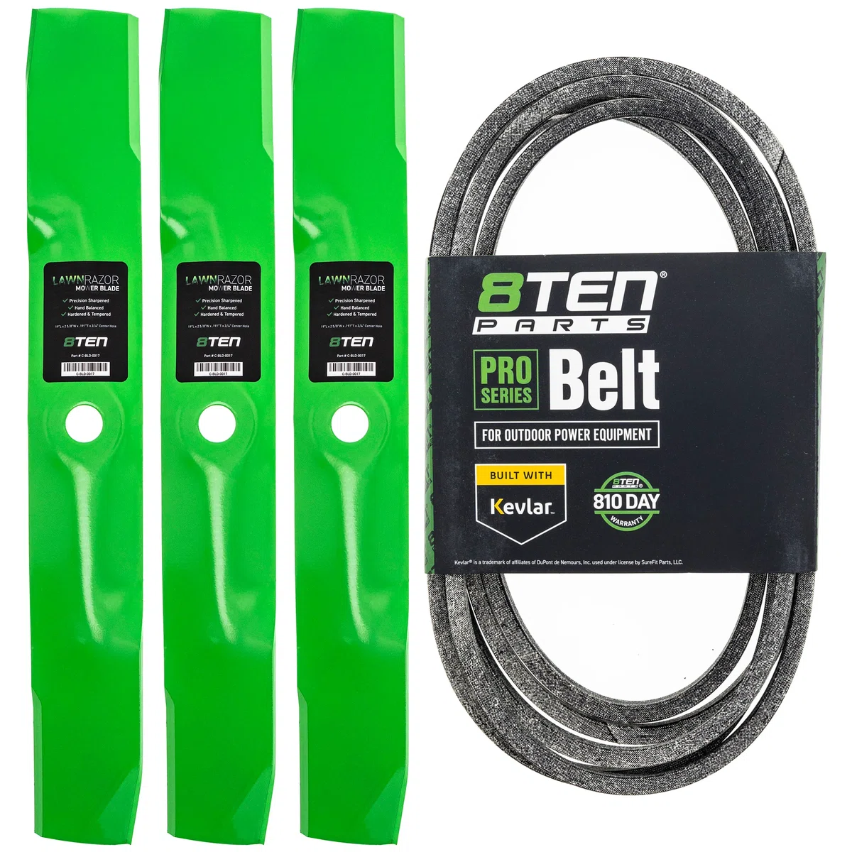 Mower Blades & Deck Belt Kit For John Deere MK1007816