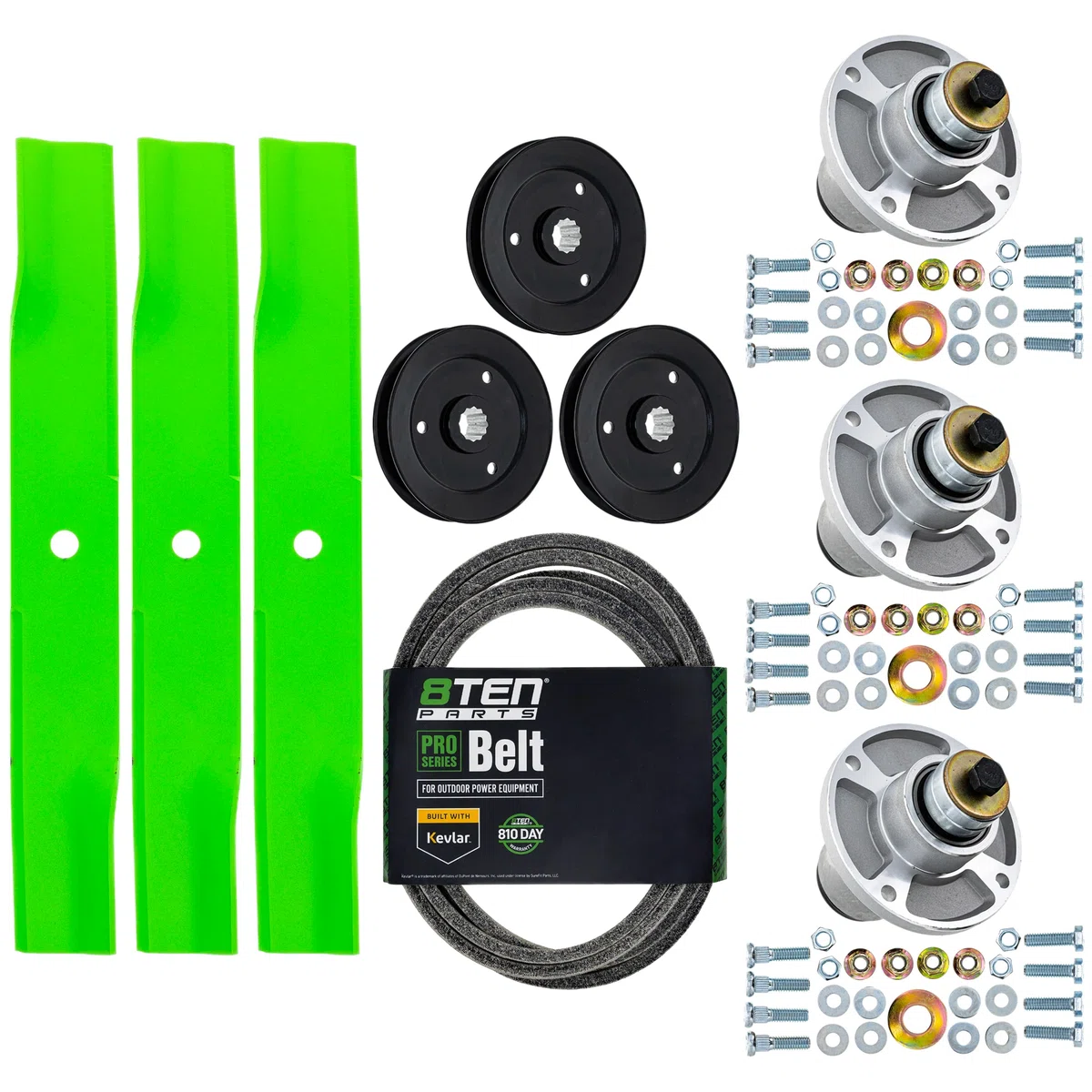 Blade Spindle Belt Kit for Hustler Sport 54-Inch Deck 797696 607418P 786889