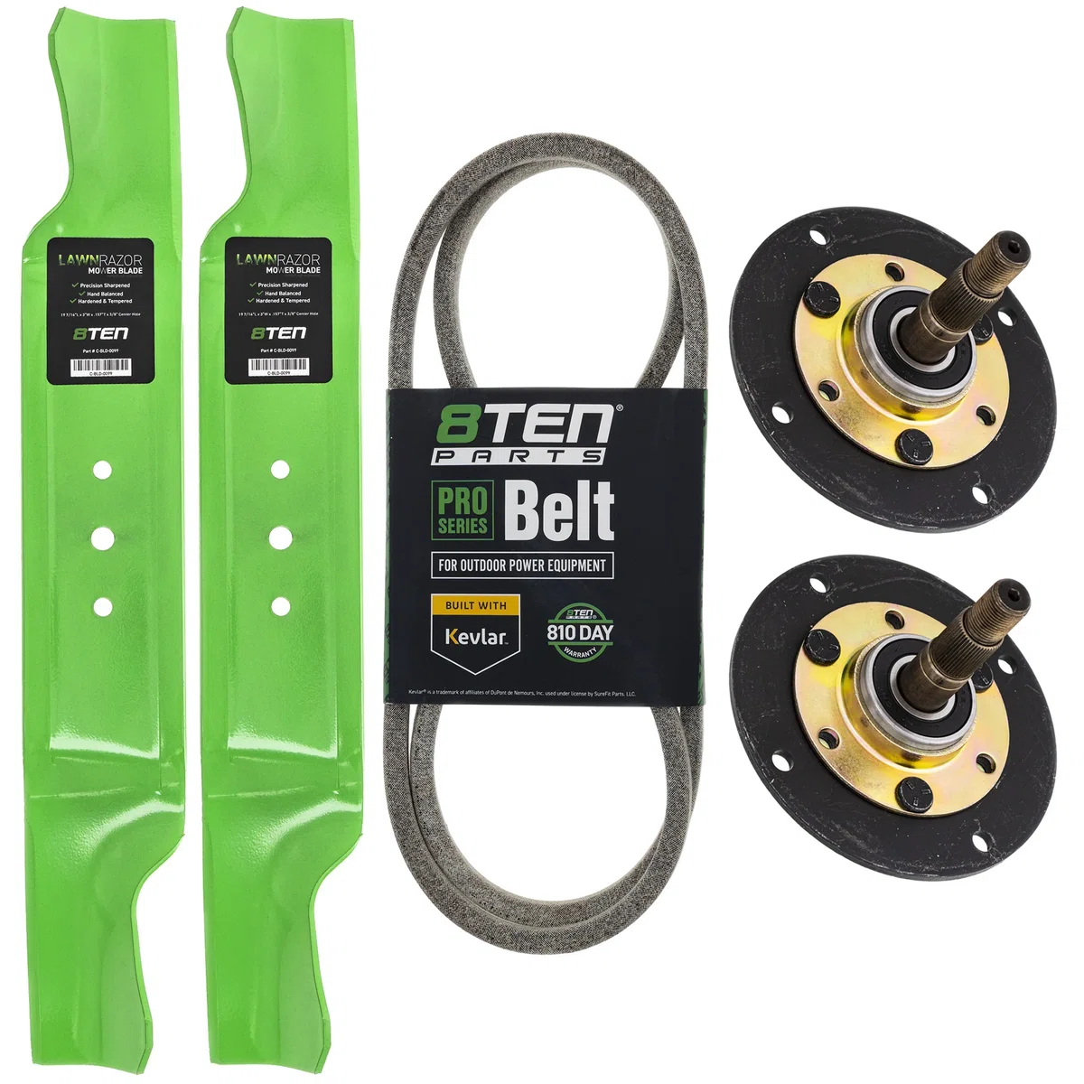 Deck Spindles, Blades, & Belt Kit For MTD Mastercut Ranch King MK1001961