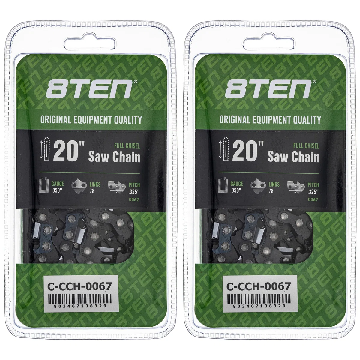 Chainsaw Chain 20 Inch .050 .325 78DL For Husqvarna Jonsered Homelite 20LPX078G 20BPX078G 20BPX78CQ | 2-PACK