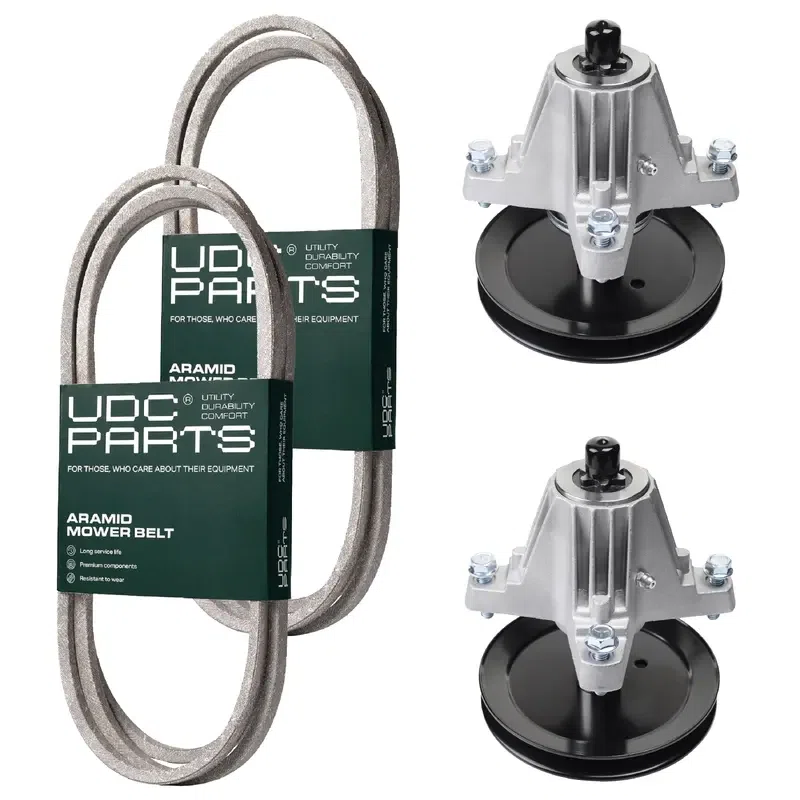UDC Parts Mower Kit / Belt 754-04249 + Belt 754-0467 + Spindle 618-06976 + Spindle 918-06991 / Fits Troy-Bilt TB42