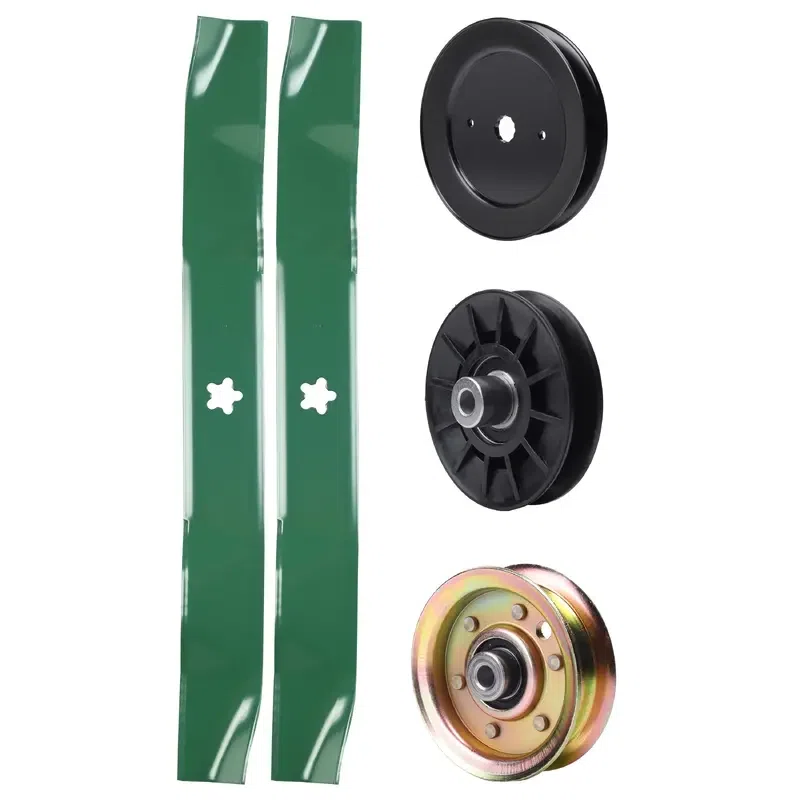 UDC Parts Mower Kit / Pulley 129861 + Pulley 532194326 + Pulley 173437 + 2 Pack Blades 134149 / Fits Husqvarna YTH2042 XP