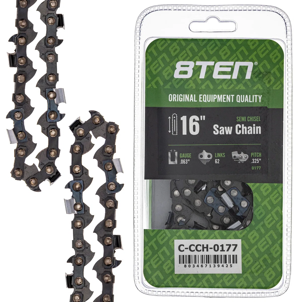 Chainsaw Chain 16 Inch .063 .325 62DL For Stihl Homelite 26RM362 22LPX062G 22LGX062G 591104262