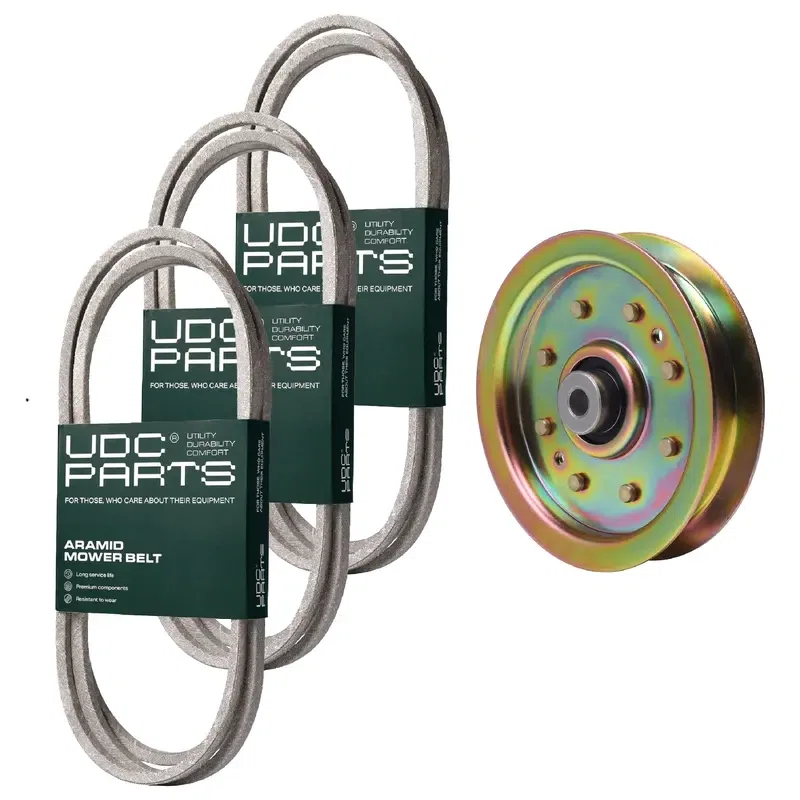 UDC Parts Mower Kit / Belt 754-04045 + Belt 754-0467 + Belt 754-0497 + Pulley 956-04129 / Fits Troy-Bilt Bronco Super Bronco