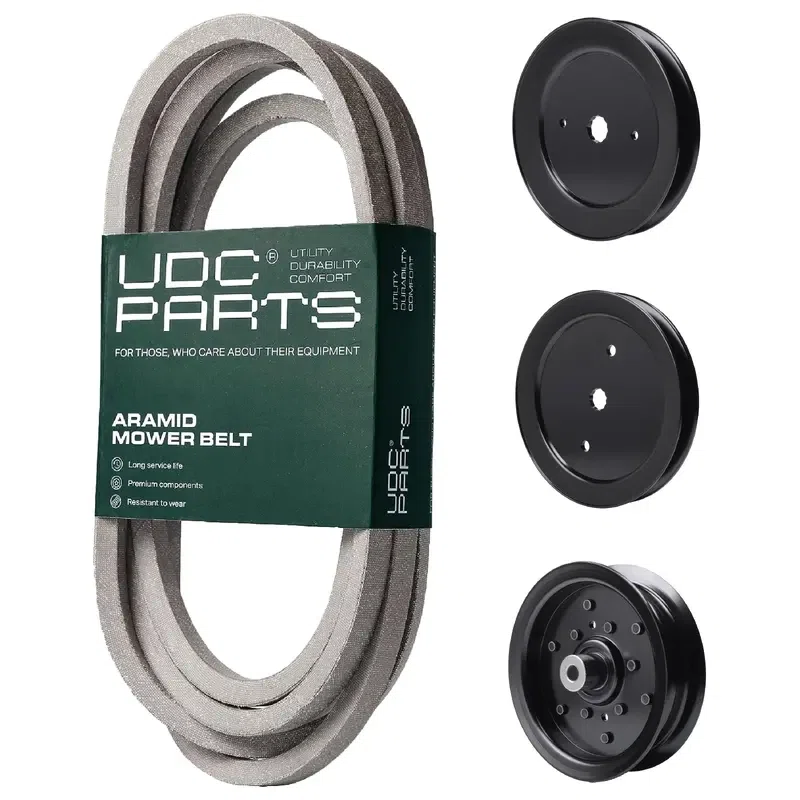 UDC Parts Mower Kit / Belt 539117245 + Pulley 129861 + Pulley 195945 + Pulley 532196106 / Fits Husqvarna RZ4219