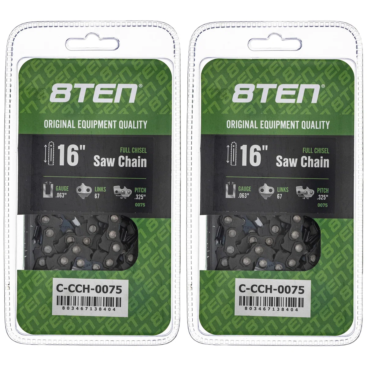 Chainsaw Chain 16 Inch .063 .325 67DL For Stihl Solo Homelite 22LPX067G 22BPX067G 22LGX067G | 2-PACK