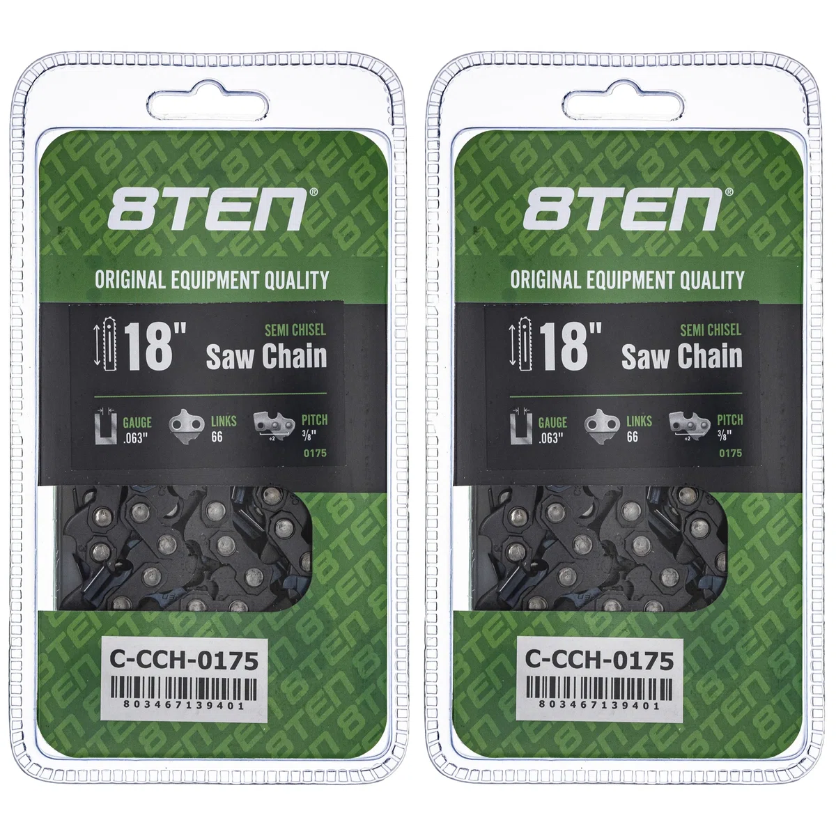Chainsaw Chain 18 Inch .063 3/8 66DL For Stihl Solo Homelite | 2-PACK