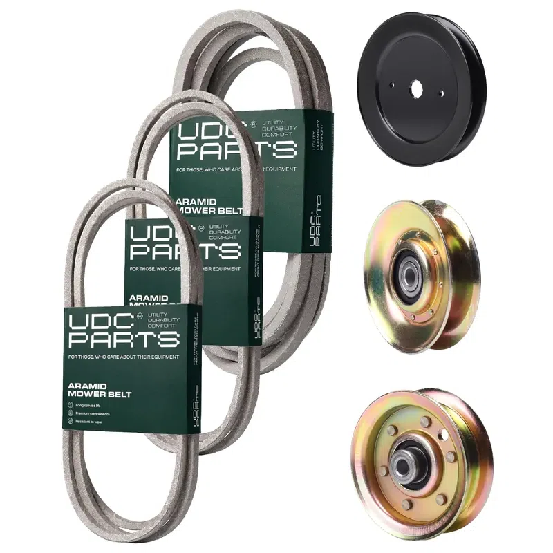UDC Parts Mower Kit / Belt 140294 + Belt 144959 + Belt 539109243 + Pulley 127783 + Pulley 129861 + Pulley 173437 / Fits Husqvarna LTH1542