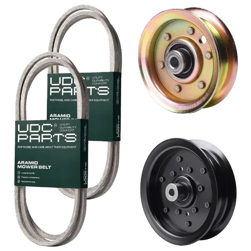 UDC Parts Mower Kit / Belt 140218 + Belt 144959 + Pulley 532196106 + Pulley 173437 / Fits Husqvarna YTH2042 XP