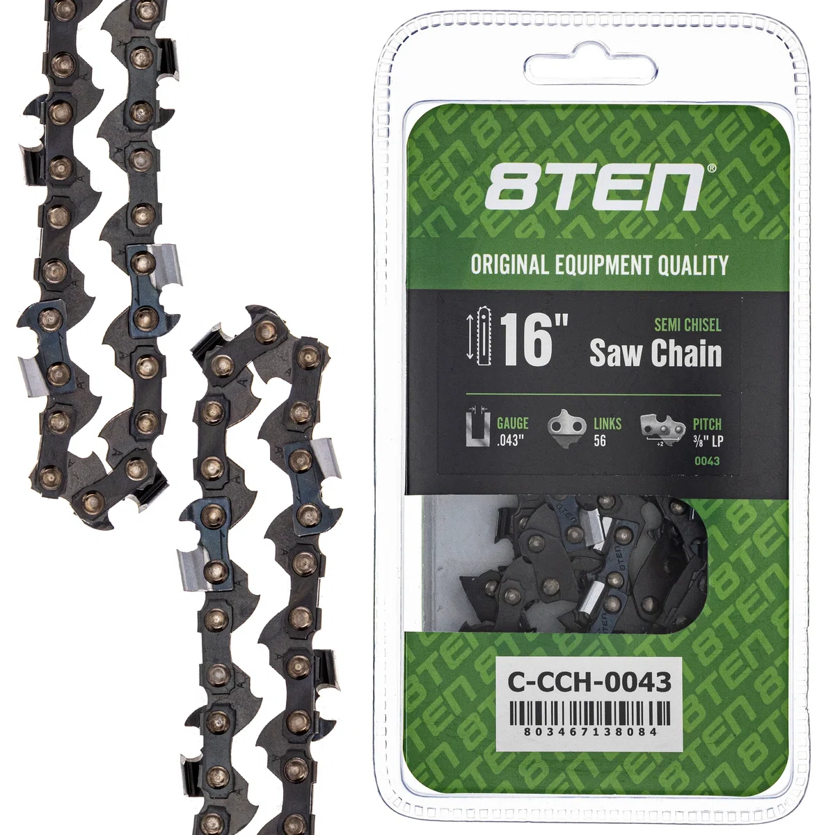 Chainsaw Chain 16 Inch .043 3/8 LP 56DL For Makita Greenworks Echo 90PX056G 90PX56CQ H3856 61PMM356E