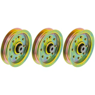 Flat Idler Pulley Set For Cub Cadet Columbia Troy-Bilt 956-04129 756-04129B 756-04129 753-08171 | 2-PACK