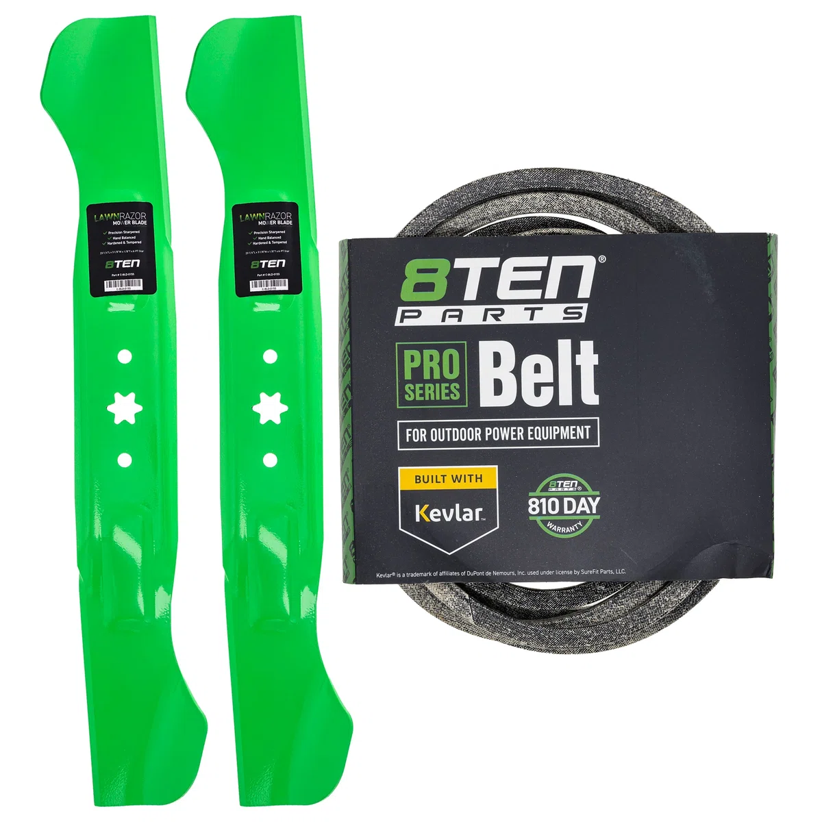 Mower Blades & Deck Belt Kit For Craftsman Troy-Bilt MTD Gold MK1007786