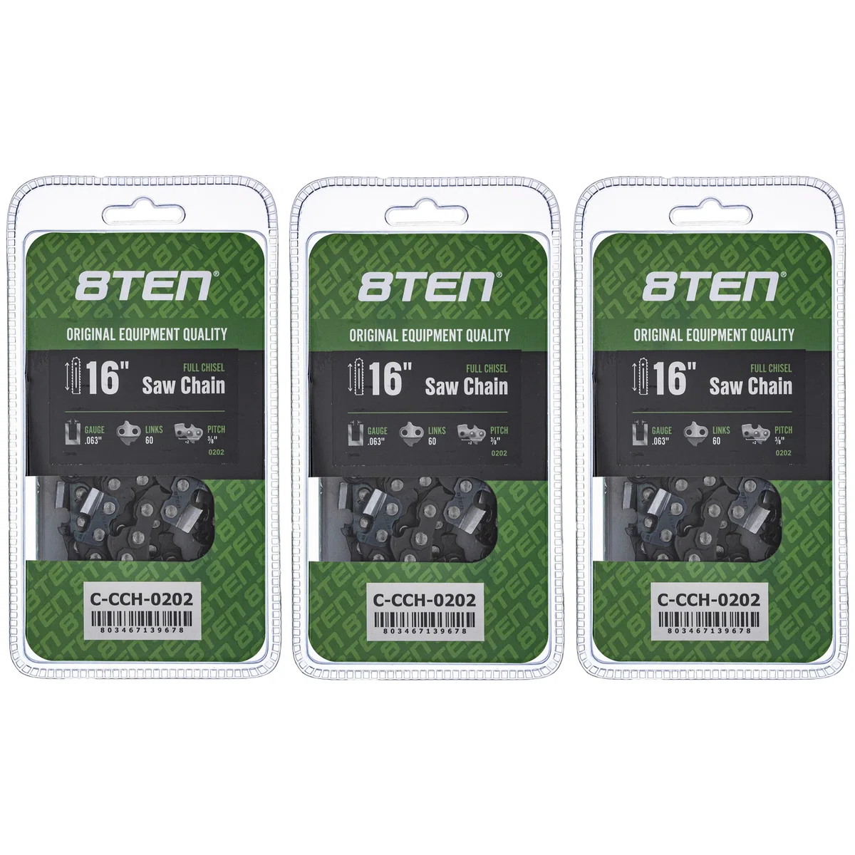 Chainsaw Chain 16 Inch .063 3/8 60DL For Stihl Homelite | 3-PACK