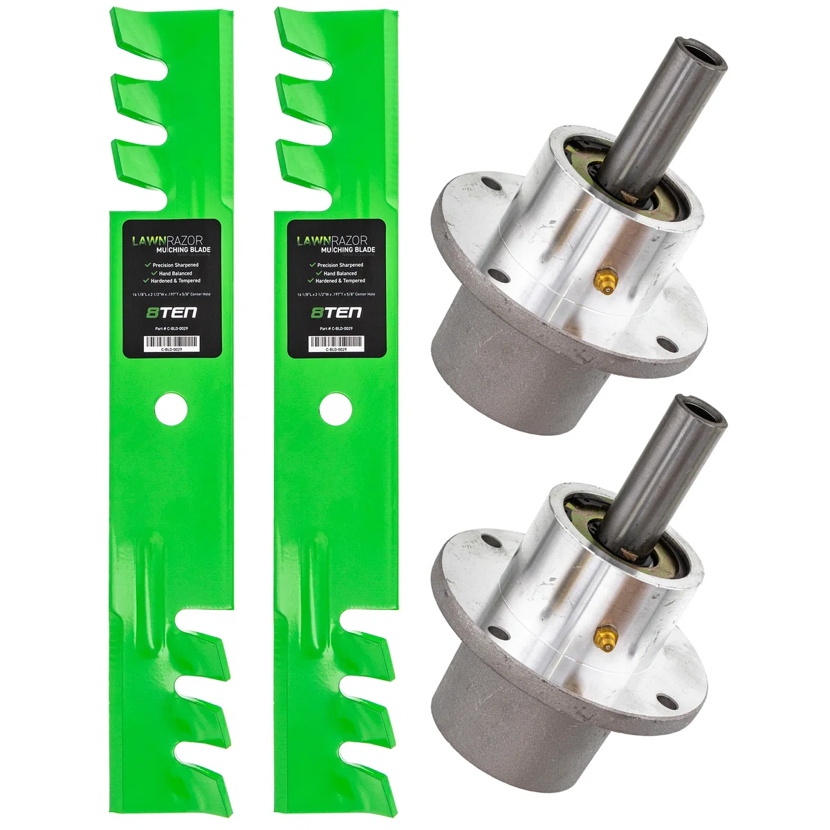 Deck Spindles & Mulching Blades Kit For Toro MK1014627